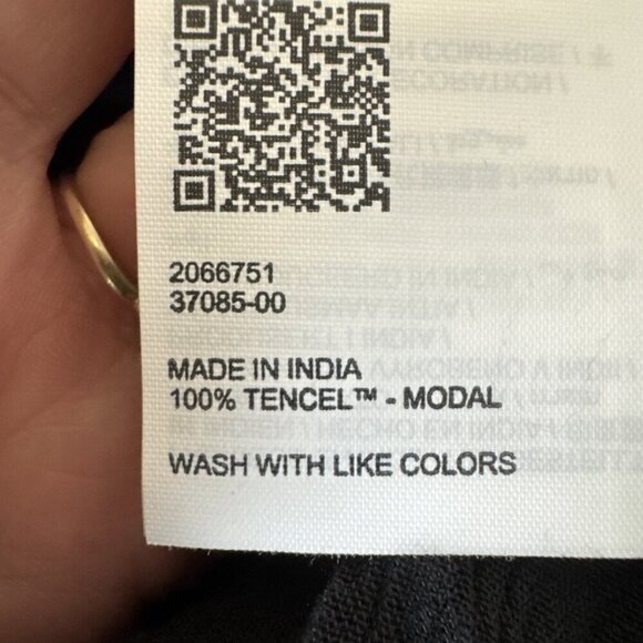 Prana Women's S Fernie Wide Leg Jumpsuit Swim Coverup Gauzy Black 9688 - Picture 10 of 16